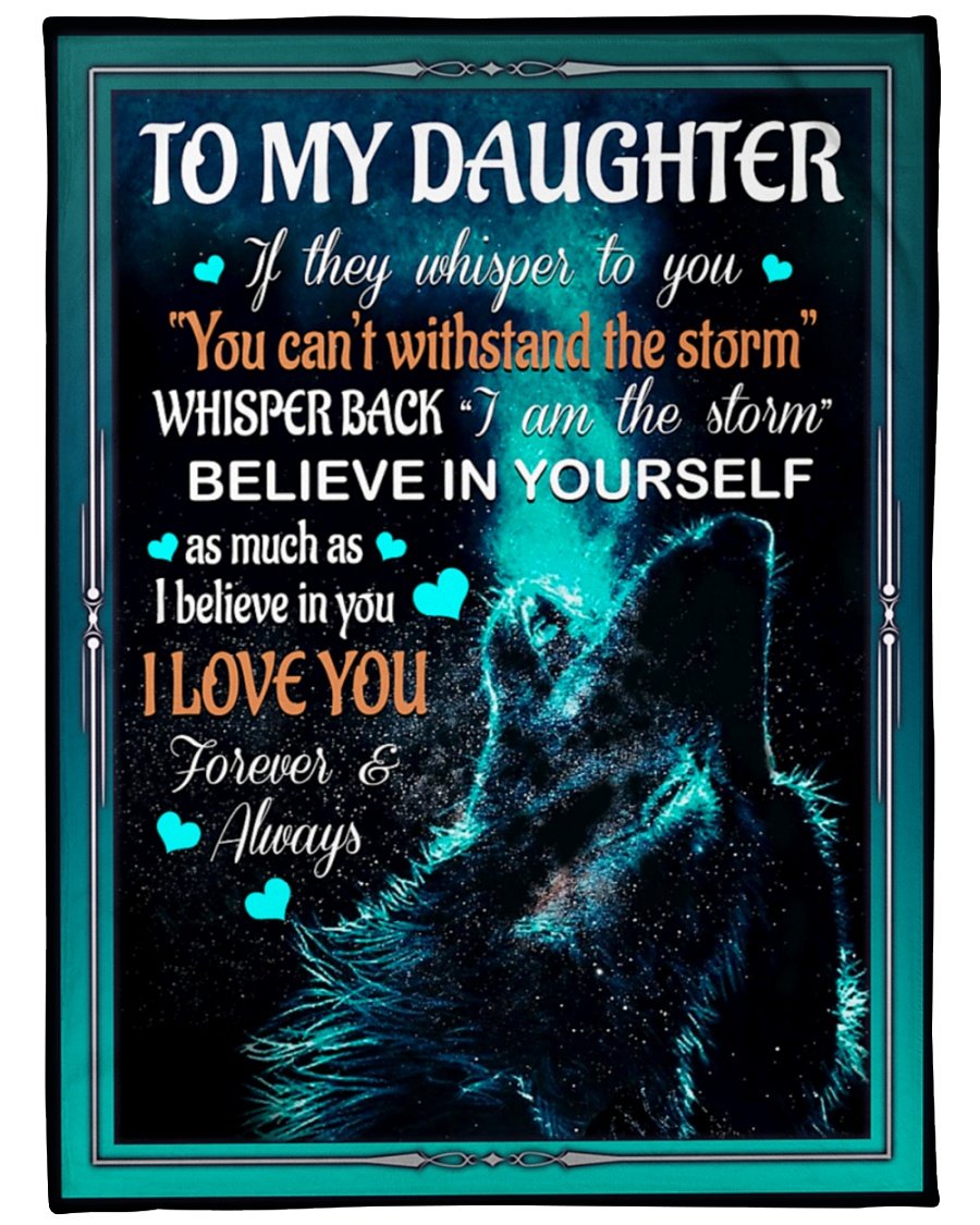 To My Daughter I Love You Forever And Always Fleece Blanket – Quilt Blanket Birthday Gift Family Gift Gift For Daughter Gift From Dad To Daughter Home Decor Bedding Couch Sofa Soft And Comfy Cozy