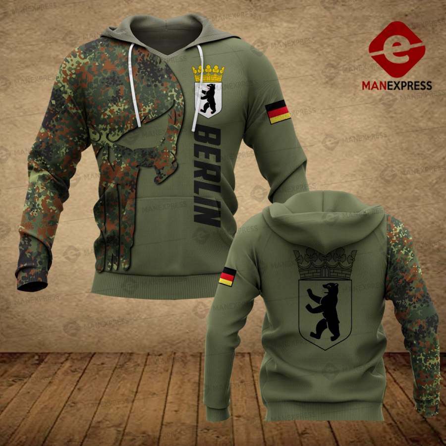 Soldier Berlin -Germany camo 3d Printed HOODIE NQA