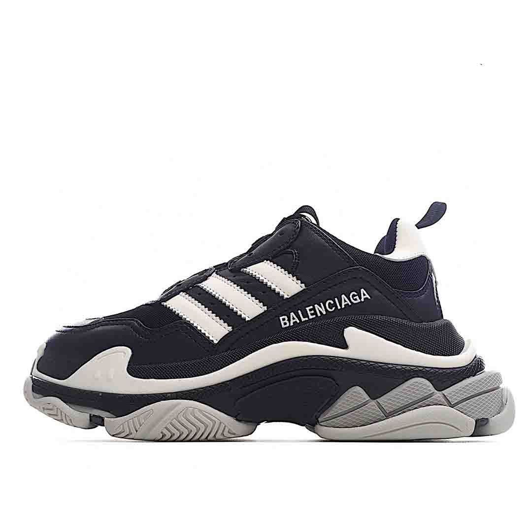 Balenciaga Adidas Triple S Sneakers In BlackGrayWhite SNK862761441