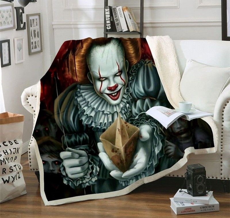 Horror Movies Horroraracters Fan It Pennywise Horror Halloween Gift Blanket Or Quilt