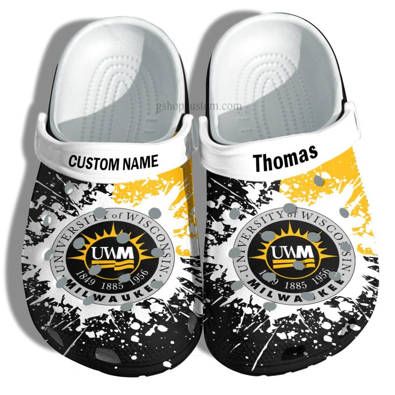 University Of Wisconsin-Milwaukee Graduation Gifts Croc Shoes Customize- Admission Gift Shoes