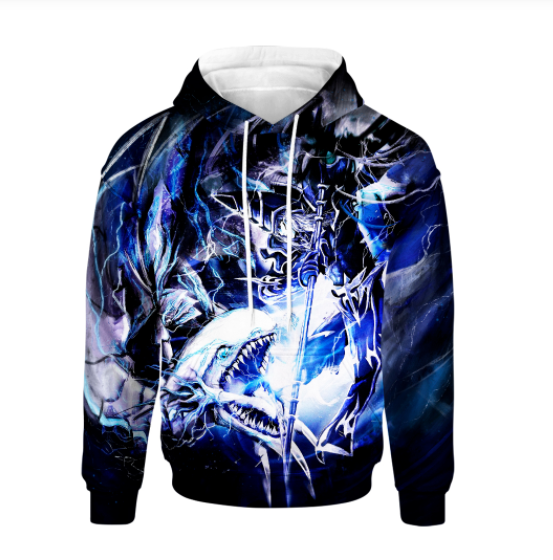 Yu-Gi-Oh Blue Eyes And Dark Magician Unisex Hoodie Chm