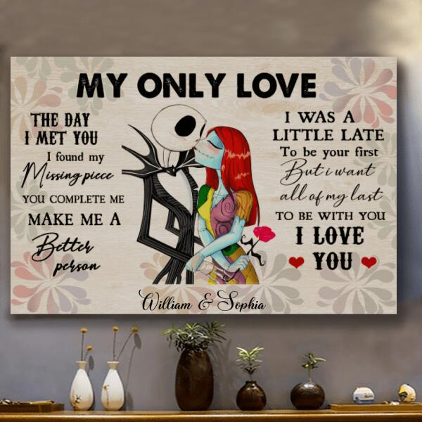 Halloween Canvas For Couple – My Only Love The Day I Met You I Found My Missing Piece Poster – Canvas