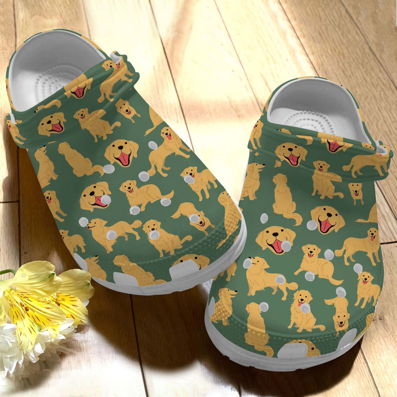 Golden Retriever Personalize Clog, Custom Name, Text, Fashion Style For Women, Men, Kid, Print 3D My Golden Retriever