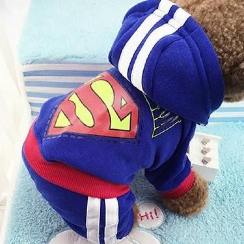 Dog Pet Superman Batman Pet Dog Cat Hoodie Sweater For Bulldog Puppy Autumn Winter  Warm dog clothes