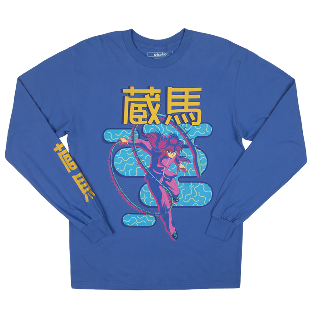 Yu Yu Hakusho Kurama Glam Blue Long Sleeve Tee