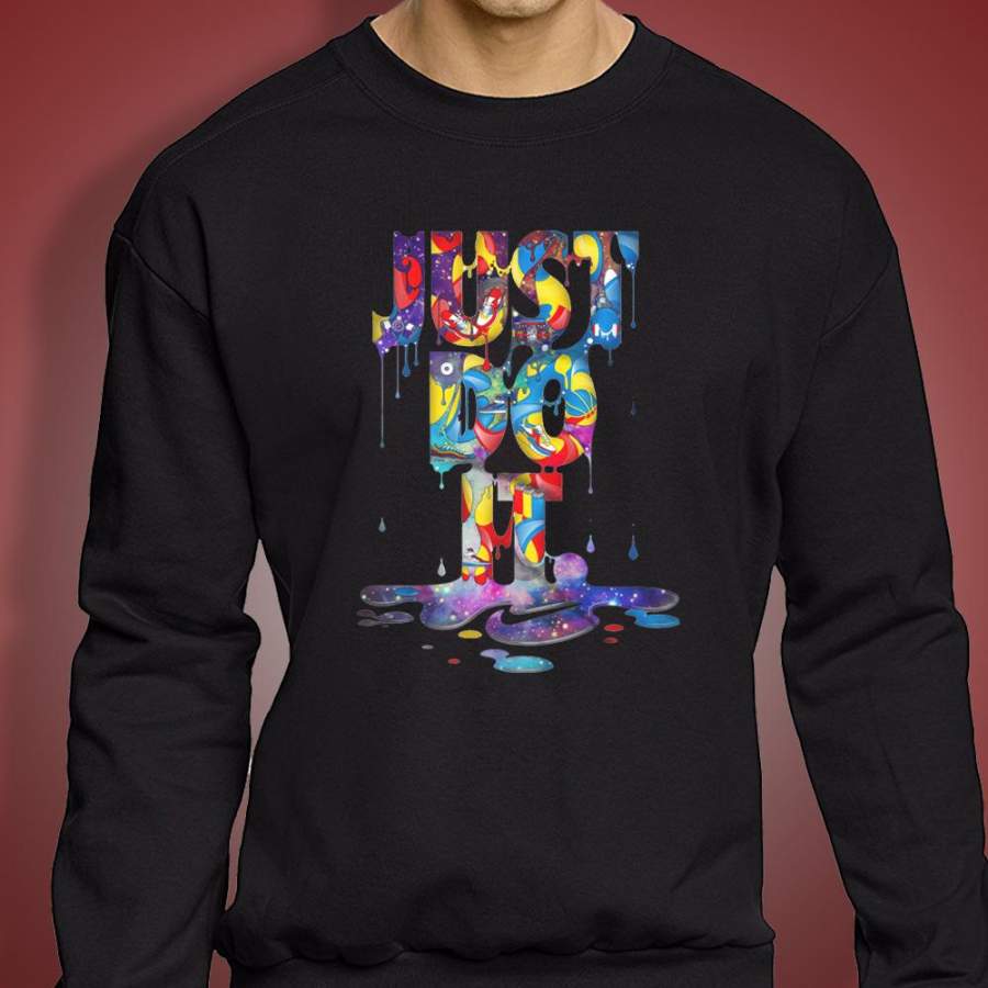 This Colorfull Just Do It Galaxy Fox Men’S Sweatshirt