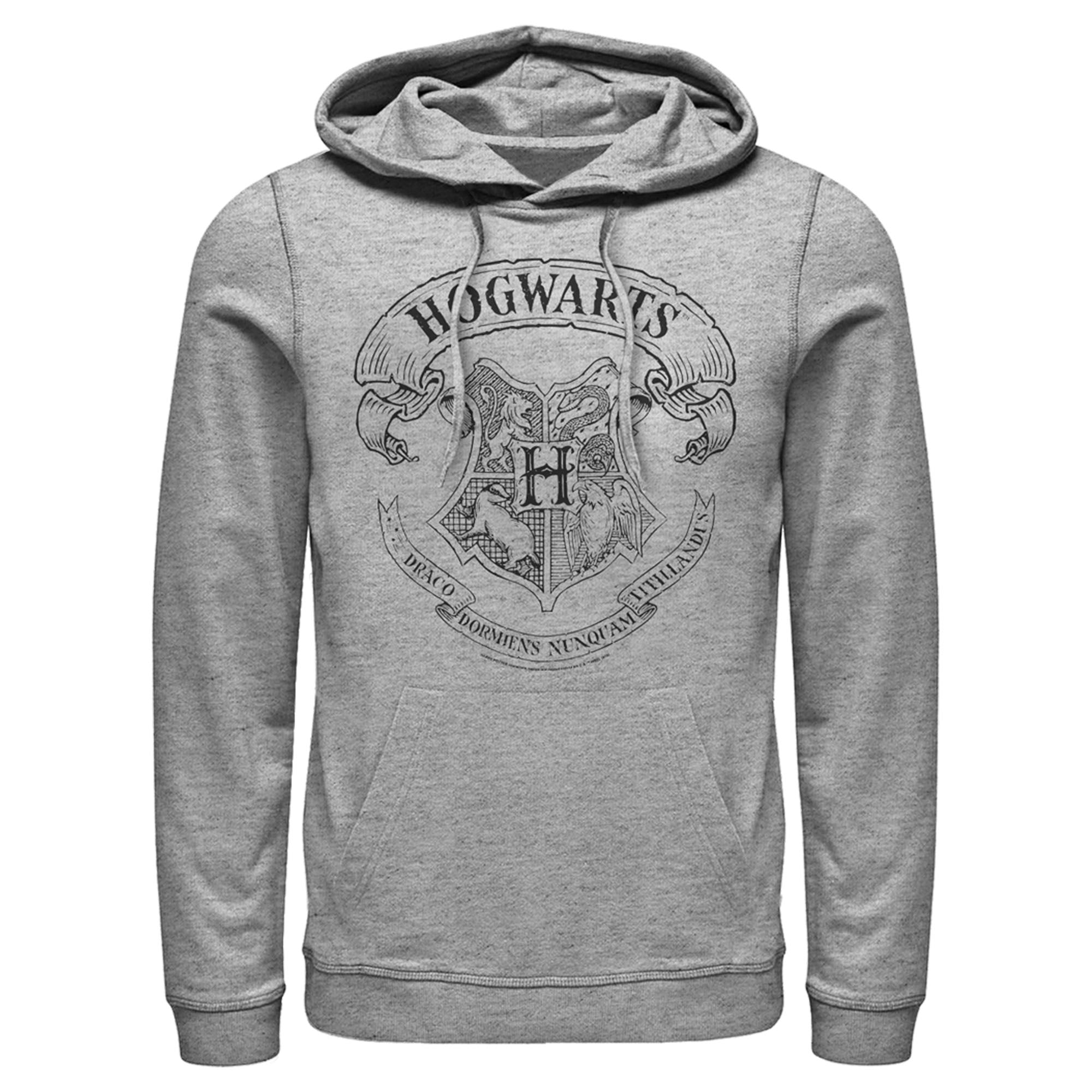 Men’S Harry Potter Hogwarts 4 House Crest Pull Over Hoodie