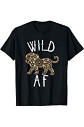 Wild AF Leo Lion Zodiac Summer Birthday Cute Lioness Lover T-Shirt