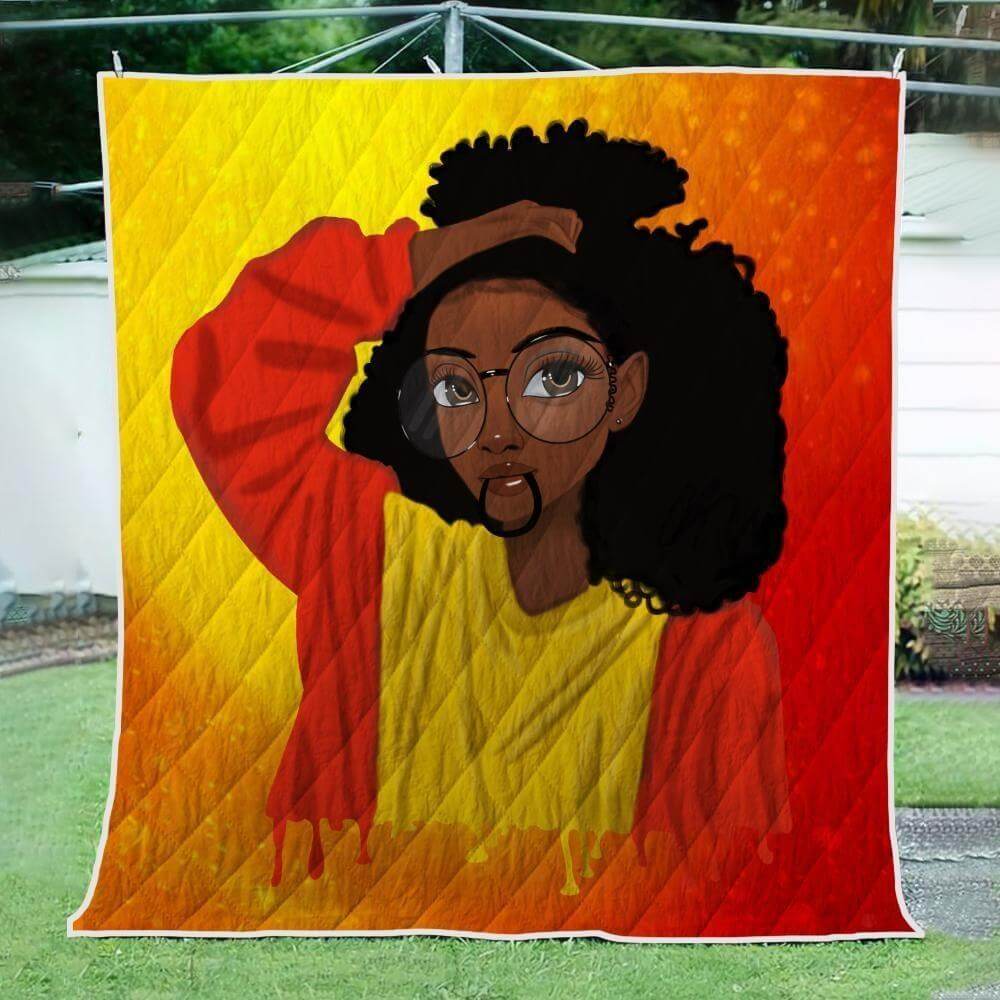 African Quilt Designs Cute Black Girl Curly Afro Quilt Beautiful Black Girl Magic African Style Gift Idea