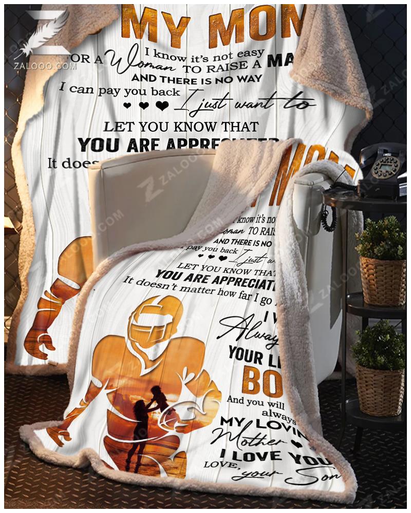 Football – To My Mom – I Love You Quilt Blanket Ep2510