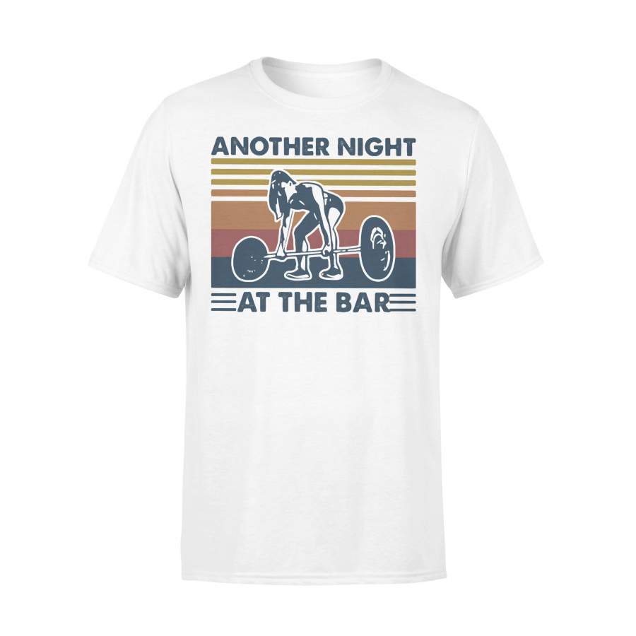 Weightlifting Another Night At The Bar Vintage Retro T-shirt