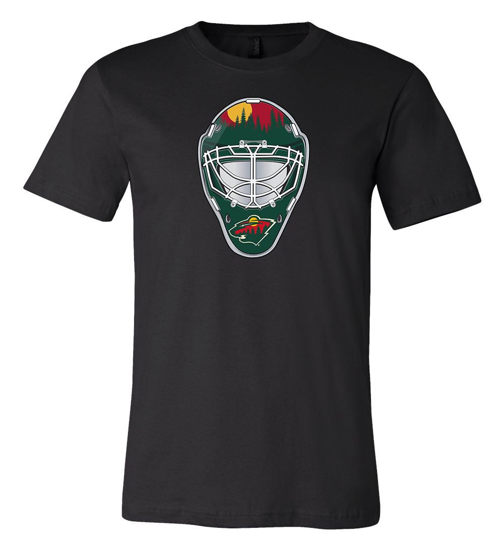 Minnesota Wild Goalie Mask Front Logo Team Shirt Jersey Shirt