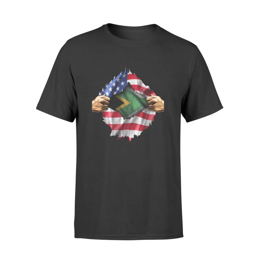 YOLOstuff South African Roots American Grown Flag Pride T-shirt