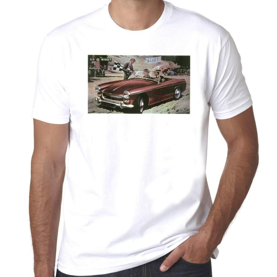 The New Mg Midget Vintage Classic Car Men T Shirt Men Shirts T Shirts Fashion Casual Tee Tops Short Sleeve Tees Clothing