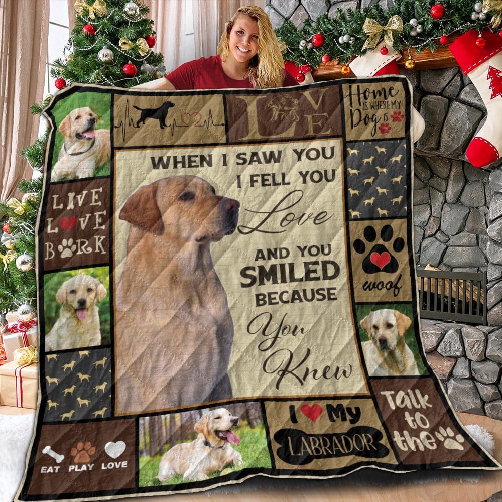 Labrador I Fell You Love Labrador Quilt Blanket Christmas Christmas Gifts Merry Christmas Holiday Gifts Gift Dhc03011155Dd