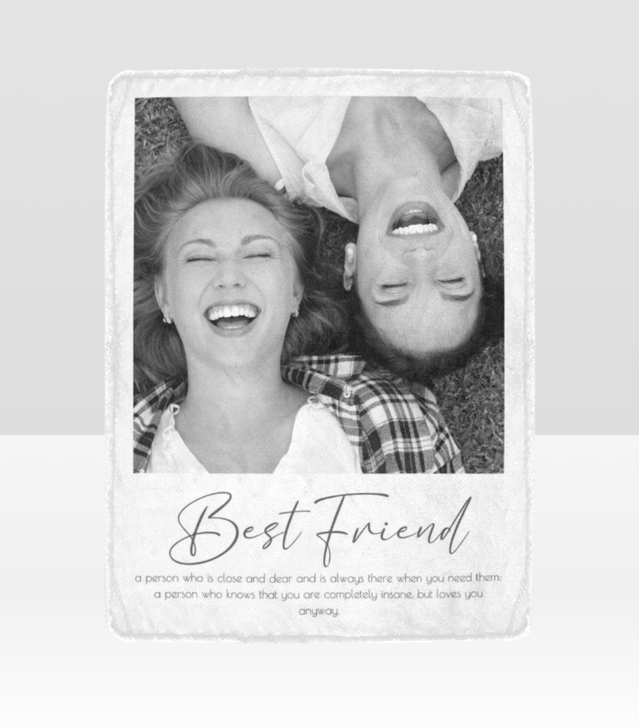 Best Friend Gifts, Personalized Bff Gifts, Valentines Day Gift For Friends, Friendship Gift, Birthday Best Friend Gift, Bestie Fleecee/Sherpa Blanket