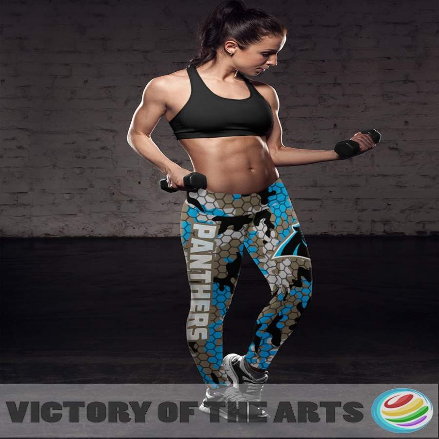 Inspired Hex Camo Carolina Panthers Leggings Shop