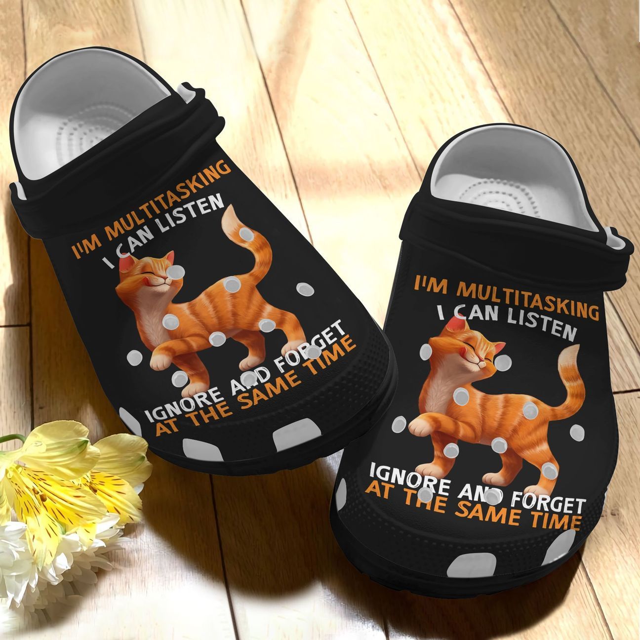 Cat Personalized Clog, Custom Name, Text, Color, Number Fashion Style For Women, Men, Kid, Print 3D Multitasking Cat