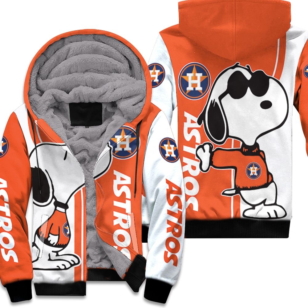 Houston Astros Snoopy Lover 3D Printed Fleece Hoodie