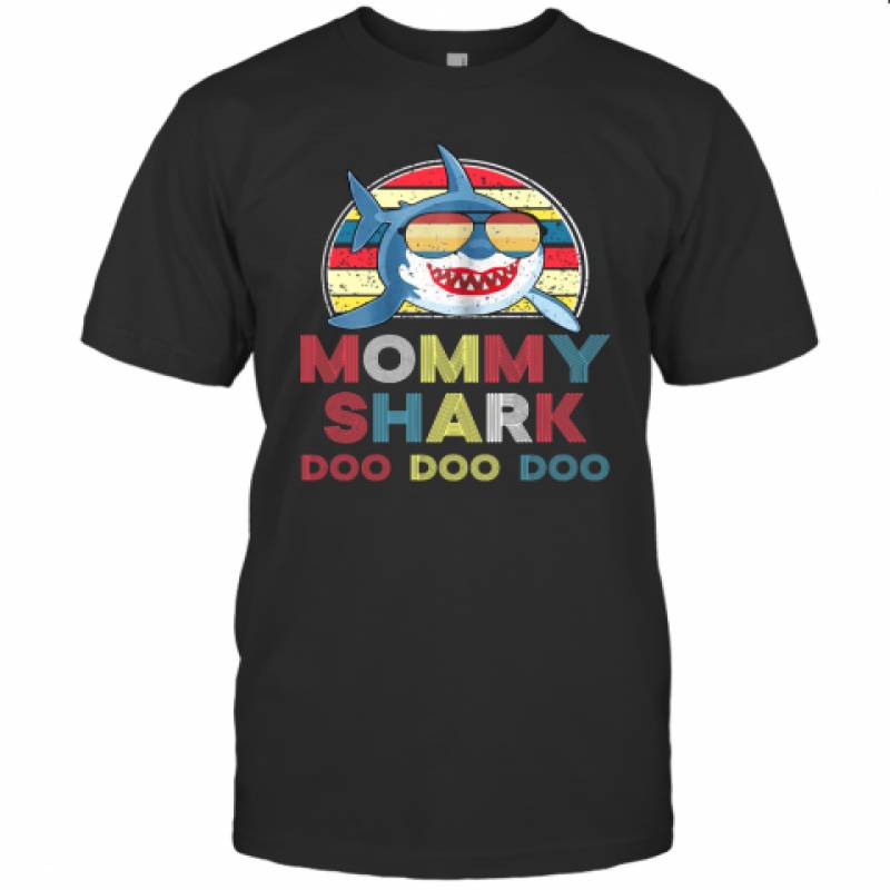 Vintage Mommy Shark Doo Doo Doo T Shirt