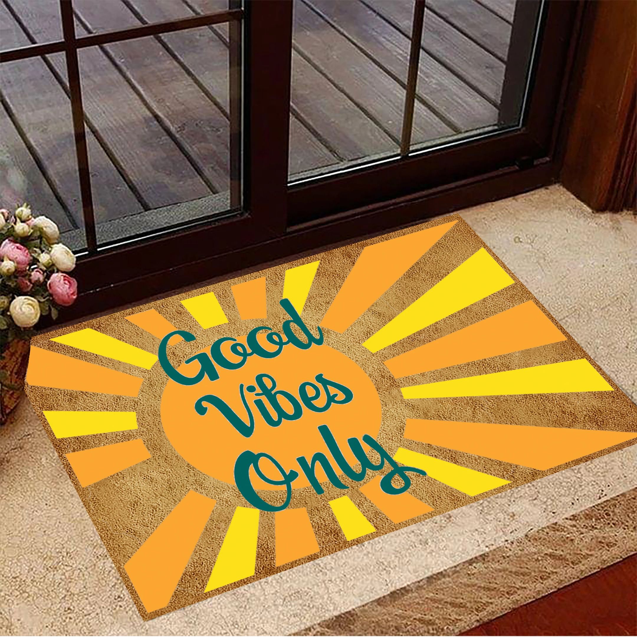 Good Vibes Only Doormat Front Door Rug Indoor Entrance Floor Mat Inside Door Mat