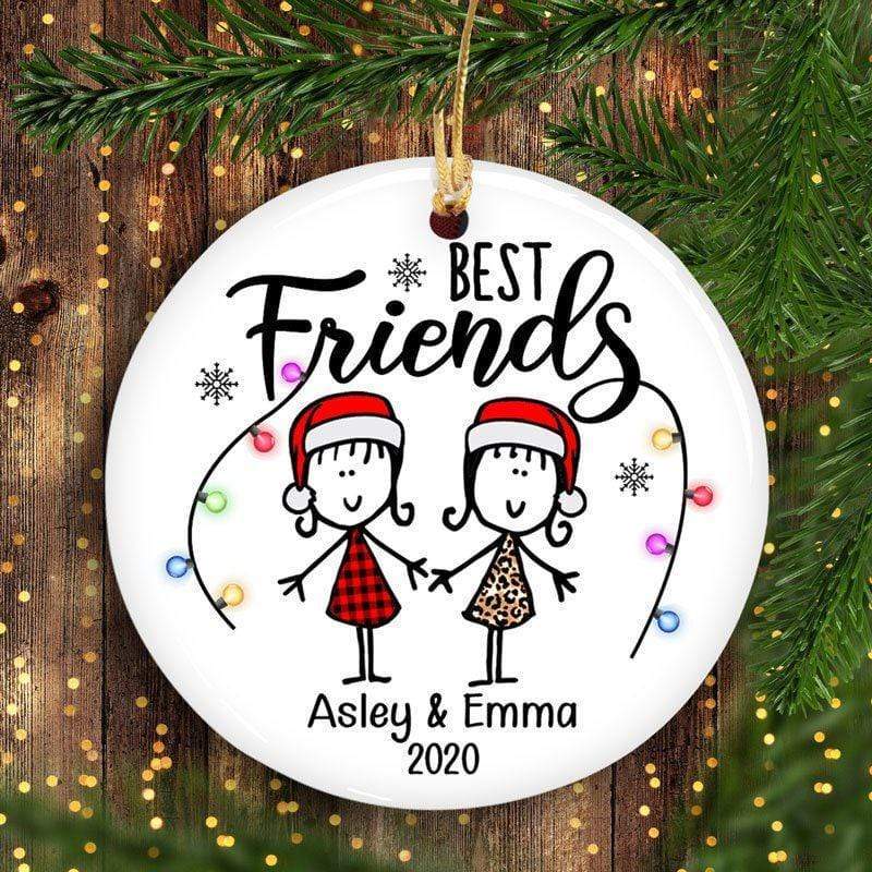 Christmas Best Friends Circle Ornament