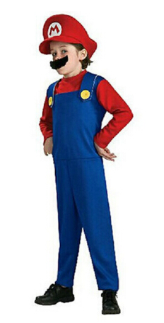 Birthday Super Brothers Luigi Cosplay Costume Kids Booys Funy Bros Plumber Fancy Costumes Dress alx