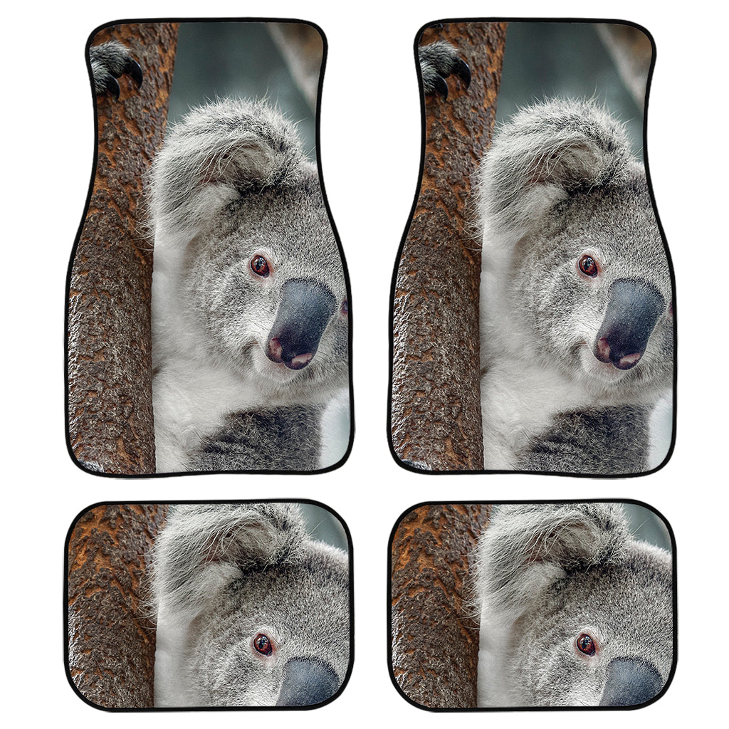 Cute Koala Print Front And Back Car Floor Mats, Front Car Mat