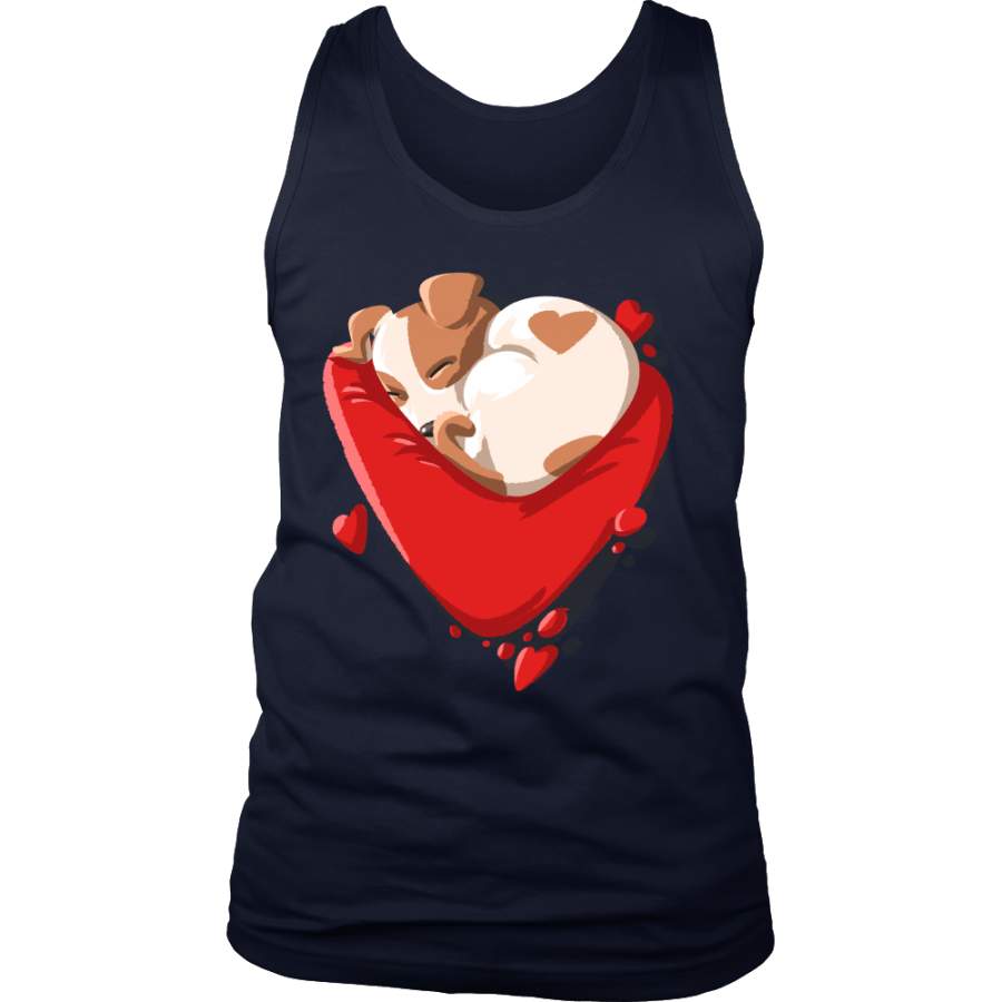 Puppy Love Heart Valentines Day Tank