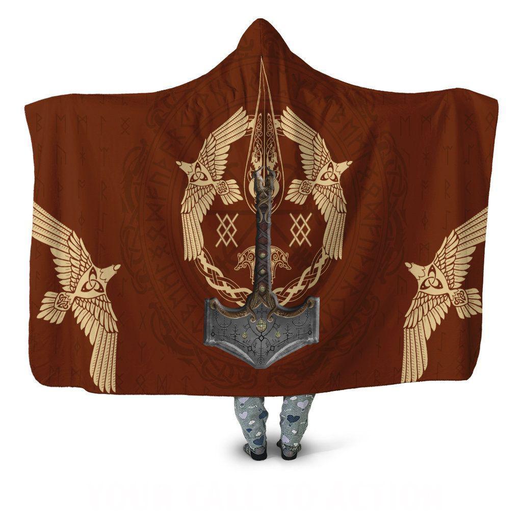 Viking Warrior Red Amazing Style – Hoodie Blanket  – Owl Ohh