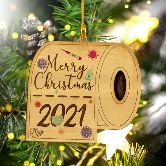 Xmas Gifts Christmas Ornaments 2021 Toilet Paper Hanging Ornament Acrylic Ornament