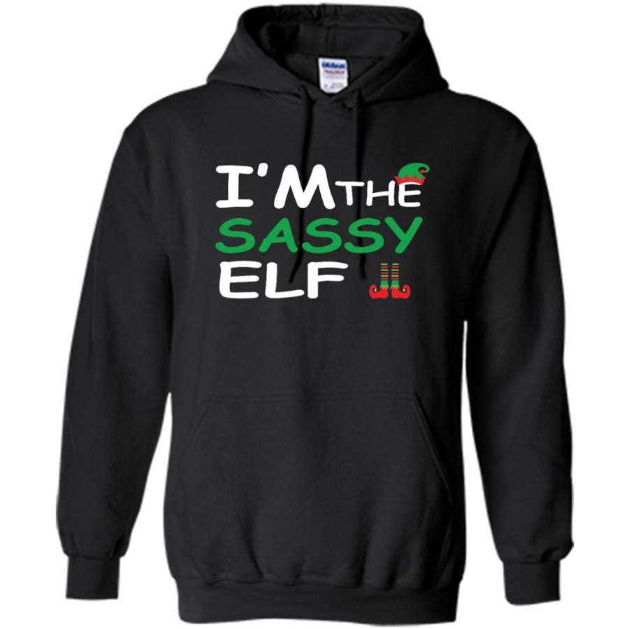 I’m The Sassy ELF, Christmas Gift – Gildan Heavy Blend Hoodie