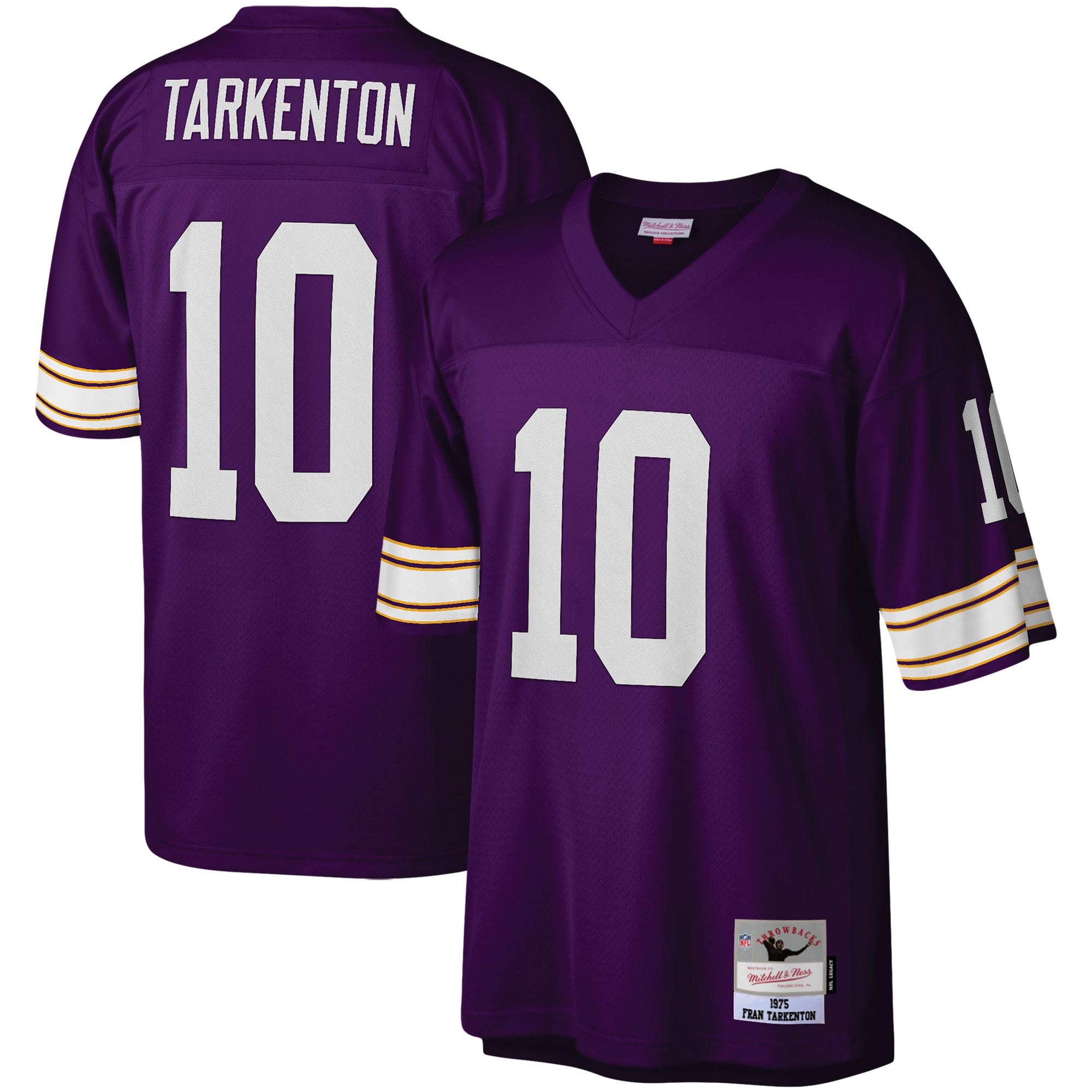 Fran Tarkenton Minnesota Vikings Mitchell & Ness Legacy Replica Jersey – Purple