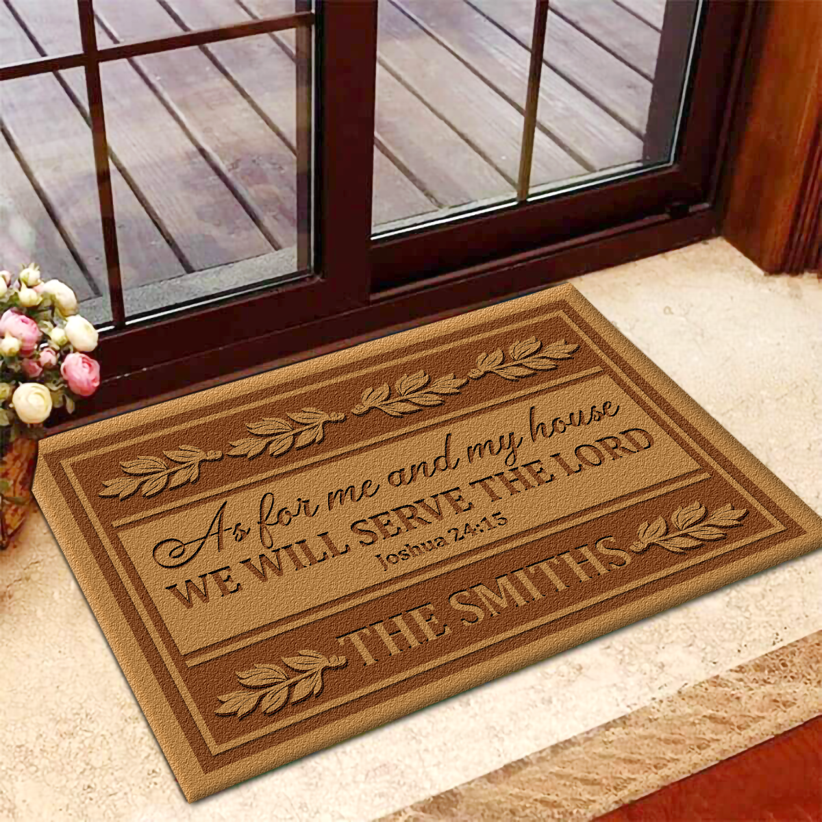 Tmarc Tee Personalized Serve Jesus  Doormat