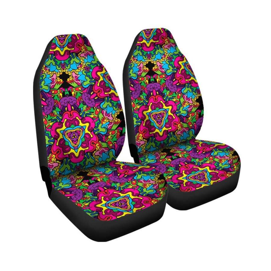 Animal Hippie Psychedelic Car Seat Covers