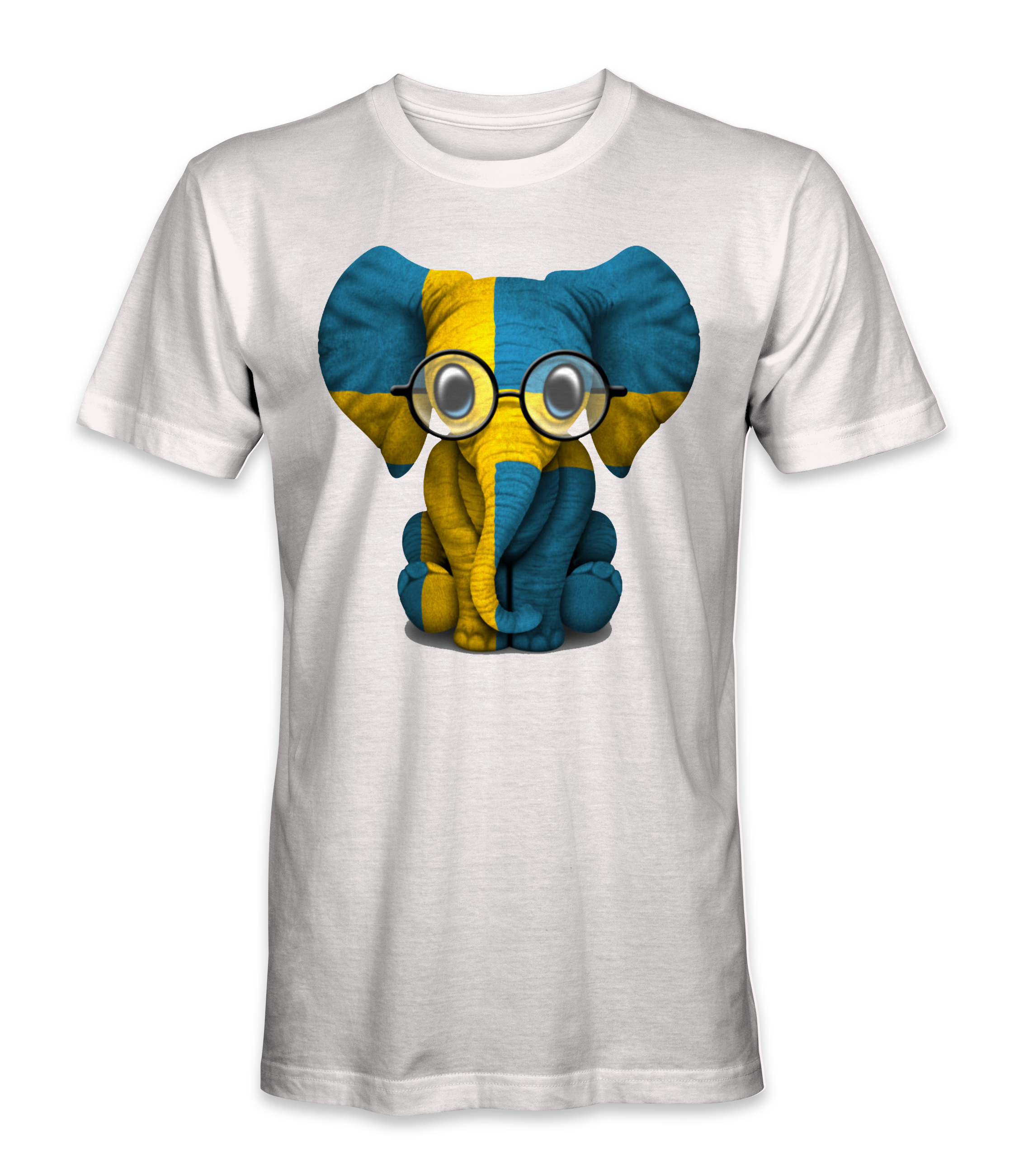 Sweden Country Flag On An Elephant T-Shirt