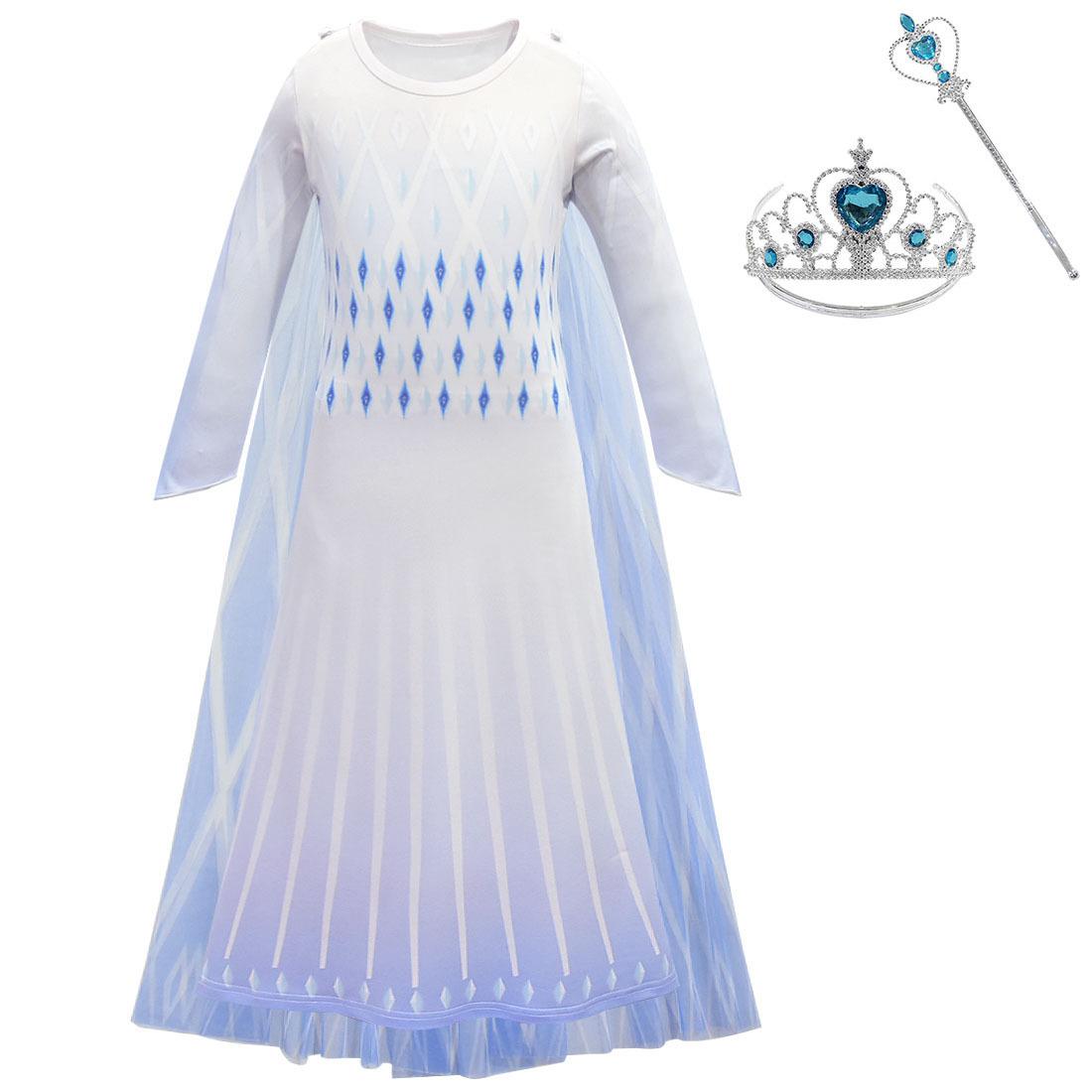 2021 costume Frozen 2 cosplay Elsa Anna Princess Dress Kids Dresses For Girls Chrismas Party Dresses Girls Wedding Gowns Suits alx