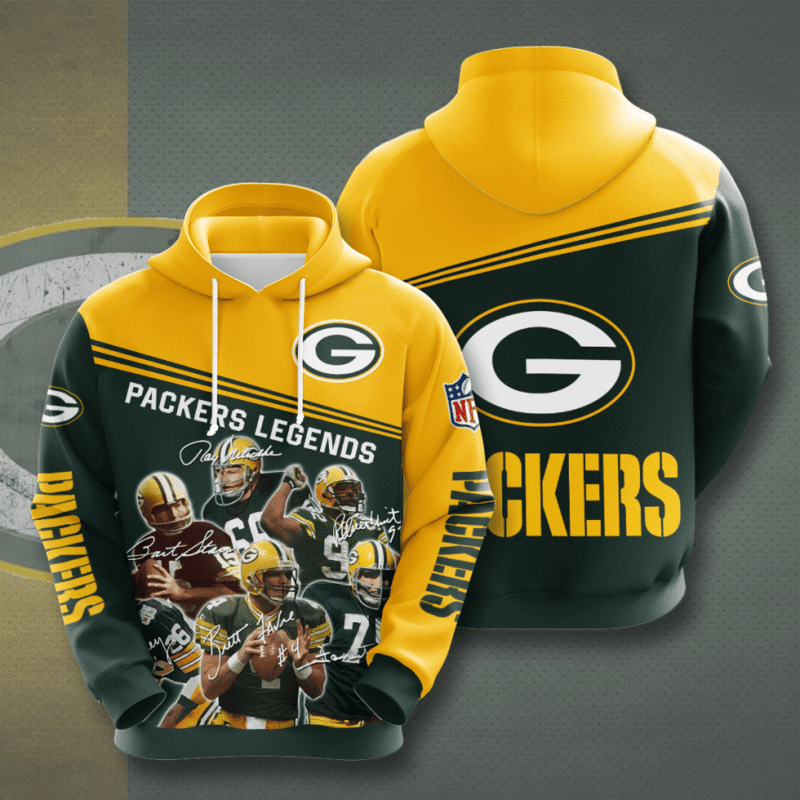 Green Bay Packers Legends 21 Unisex 3D Hoodie Gift For Fans