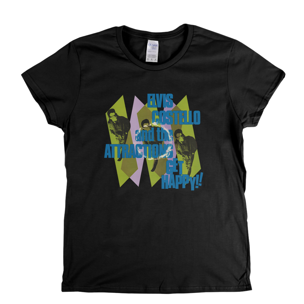 Elvis Costello And The Attractions Get Happy Womens T-Shirt