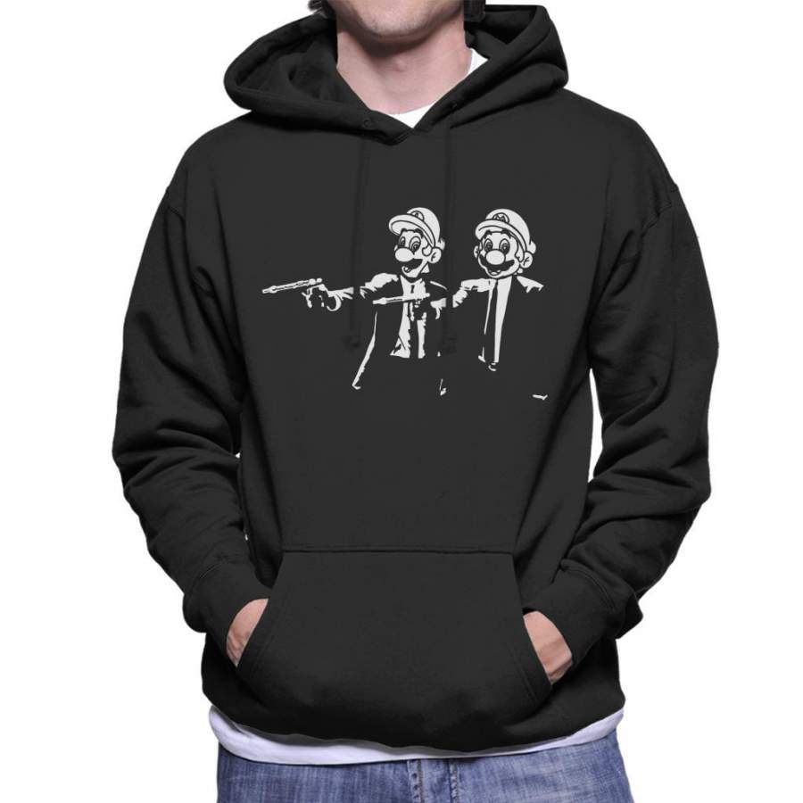 Super Mario Brothers Pulp Fiction Men’s Hooded Sweatshirt