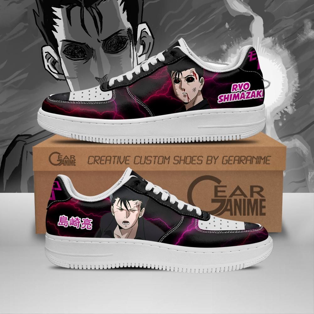 Ryo Shimazaki Mob Pyscho 100 Air Force Shoes Sneakers Custom Anime