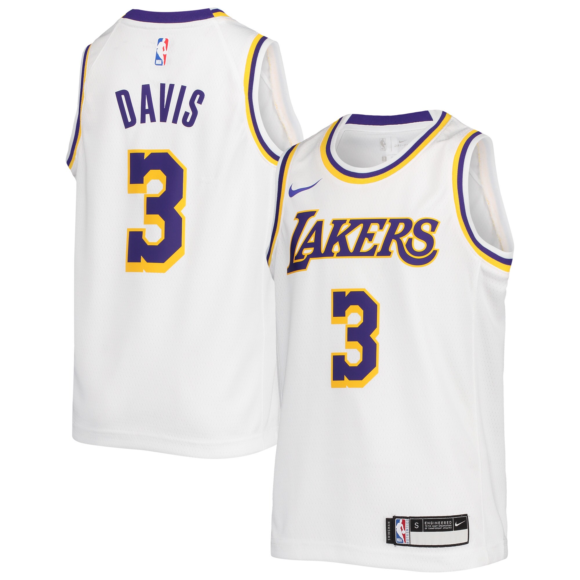 Anthony Davis Los Angeles Lakers Youth 2020/21 Swingman Jersey – Association Edition – White