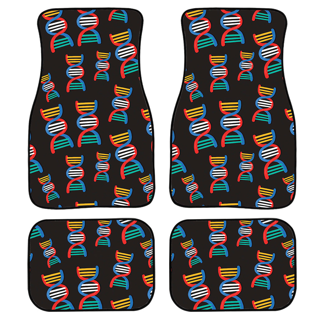 Dna Strands Pattern Print Front And Back Car Floor Mats, Front Car Mat