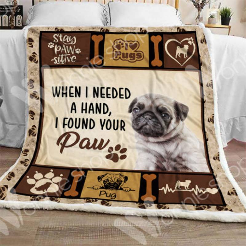 Pug Dog Sherpa Blanket OCT0204 95O34