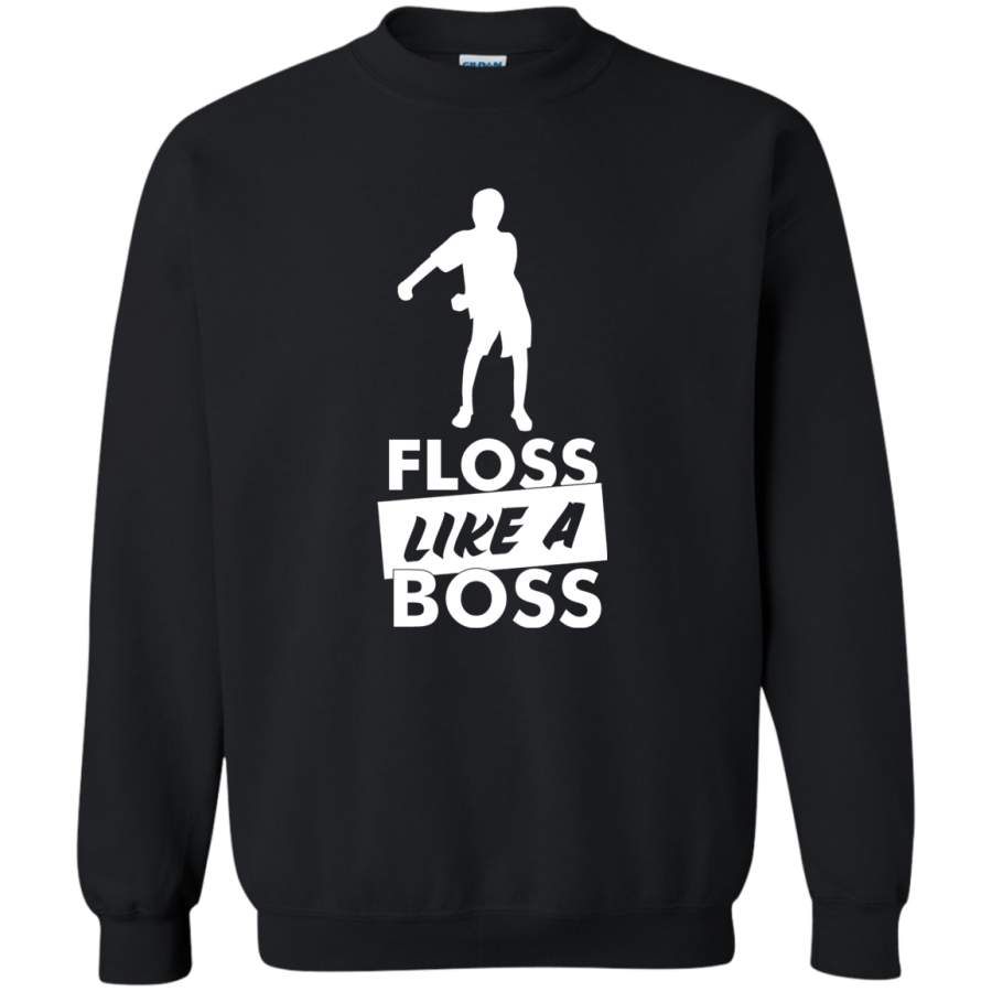 AGR Floss Like A Boss – Flossing Dance Move Crewneck Pullover Sweatshirt