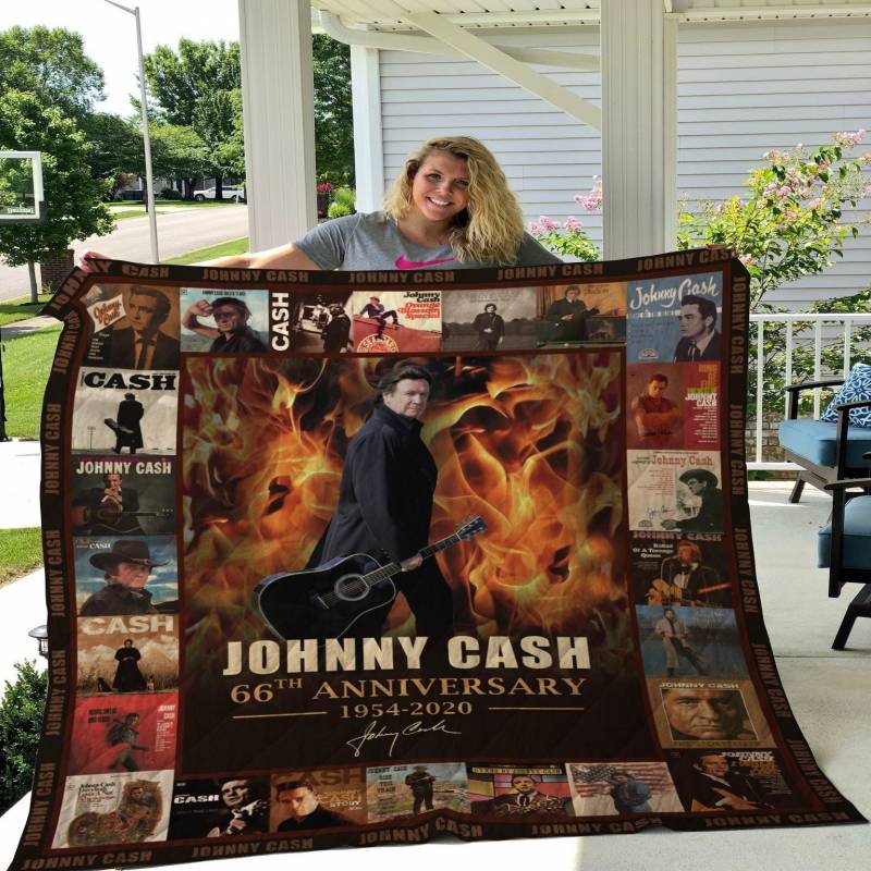 M Johnny Cash Quilt Blanket Ver 2