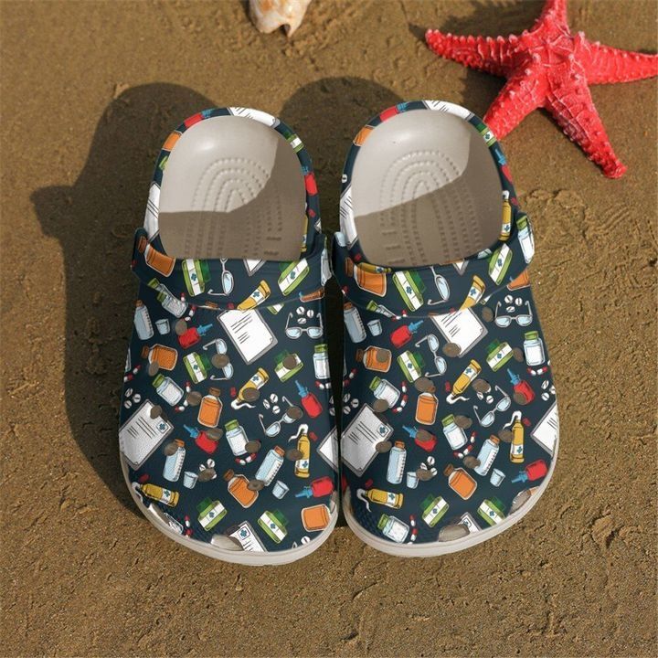 Pharmacist Pattern Sku 1794 Crocs Crocband Clog Comfortable For Mens Womens Classic Clog Water Shoes