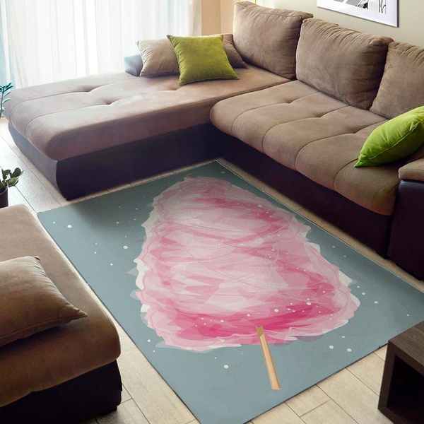 Sweet Cotton Candy Print Area Rug