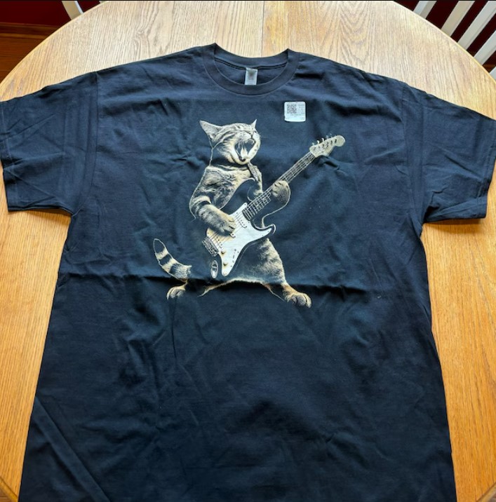 Cat Playing Rock Guitar Vintage Cat Lovers Shirt Outfit  Shirt Outfit Idea